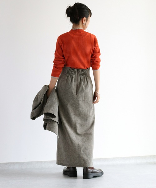cepo(セポ)の「ツイードライクタイトスカート セットアップ可能(スカート・レディース・ブラウン/グレー・M)」の5枚目の写真