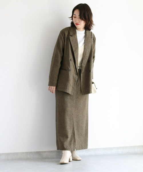 cepo(セポ)の「ツイードライクタイトスカート セットアップ可能(スカート・レディース・ブラウン/グレー・M)」の11枚目の写真