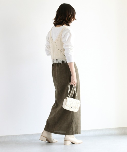 cepo(セポ)の「ツイードライクタイトスカート セットアップ可能(スカート・レディース・ブラウン/グレー・M)」の6枚目の写真