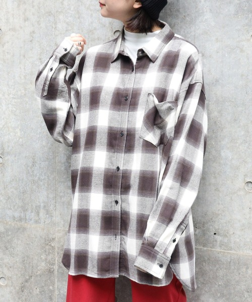 Right-on fj オンブレシャツ　ボードシャツ　xl ライトオン Right-on fj オンブレシャツ ボードシャツ xl ライトオン Right