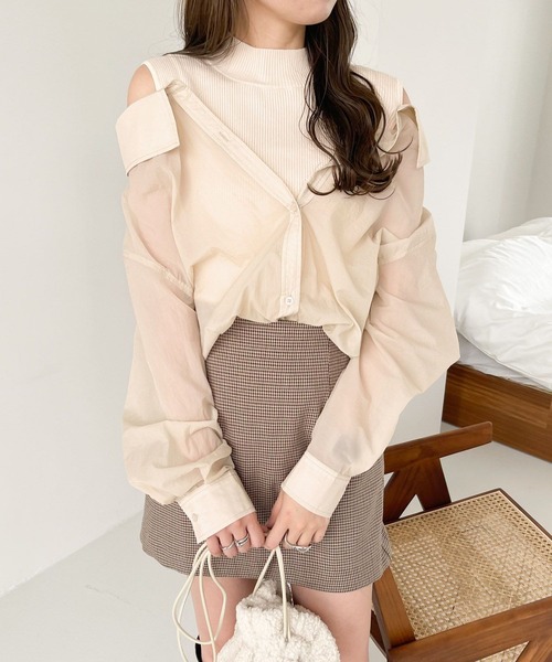Heather（ヘザー）の「ドッキングシャツ 167411（シャツ