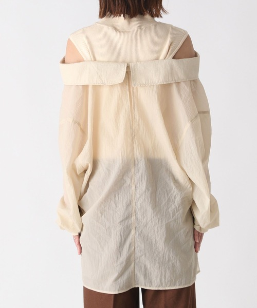 Heather（ヘザー）の「ドッキングシャツ　167411（シャツ/ブラウス・レディース・ブラック/ブルー/アイボリー/カーキブラウン・FREE）」の22枚目の写真