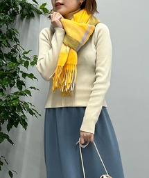 un dix cors | なめらかな肌触り　ウールチェックストール(ストール/ショール)