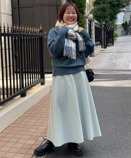 un dix cors(アンディコール)の「なめらかな肌触り ウールチェックストール(ストール/ショール・レディース・アイボリー/イエロー・FREE)」の20枚目の写真