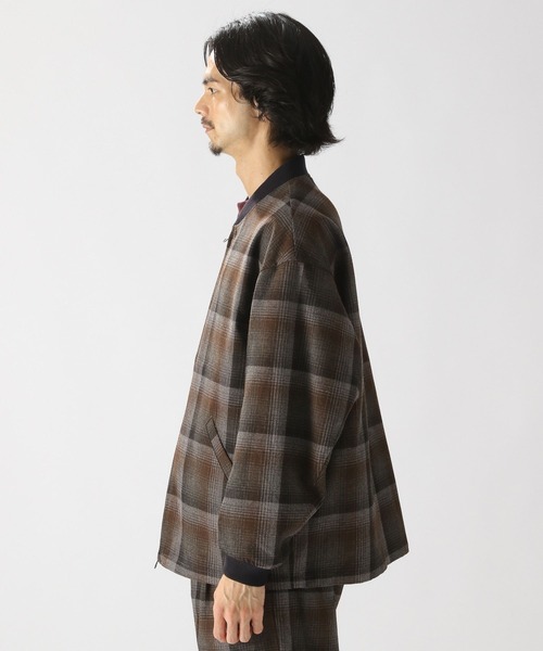 niko and…メンズ セットアップ ブルゾン&パンツ チェック柄 L niko and（ニコアンド）の「[セットアップ対応]ドライ