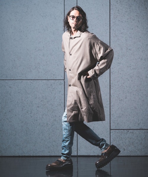NOISESCAPE(ノイズスケープ)の「mj8860- So wide on the whole chesterfield coat チェスターコート(チェスターコート・メンズ・ブラック/ベージュ/アイボリー・S/M/L)」の4枚目の写真