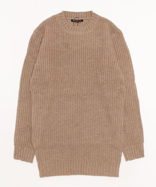 Bling Leads（ブリングリーズ）の「★Bling Leads★ロングニット（ニット/セーター・レディース・アイボリー/ベージュ・LARGE/MEDIUM）」の2枚目の写真