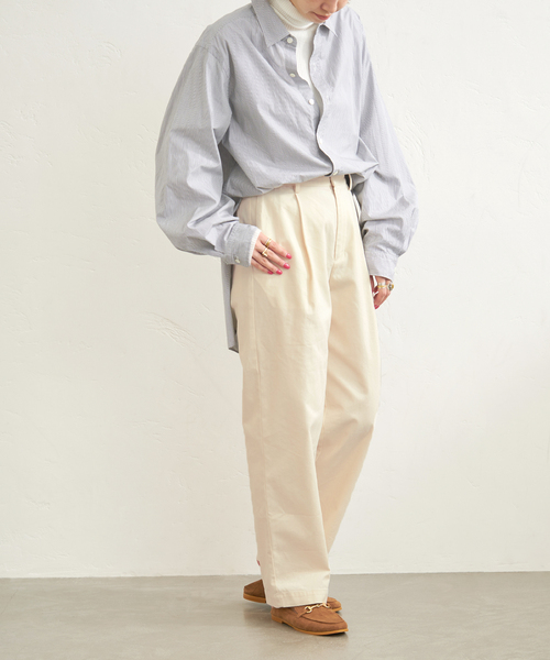 B.C STOCK（ベーセーストック）の「チノタックトラウザー（チノパンツ・レディース・アイボリー/ベージュ/カーキ/ネイビー・SMALL/MEDIUM）」の19枚目の写真