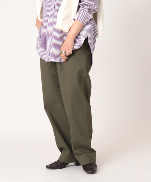 B.C STOCK（ベーセーストック）の「チノタックトラウザー（チノパンツ・レディース・アイボリー/ベージュ/カーキ/ネイビー・SMALL/MEDIUM）」の6枚目の写真