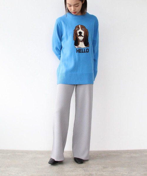 Three Four Time（ｽﾘｰﾌｫｰﾀｲﾑ）の「【Limue】ニットジャガードパンツ（その他パンツ・レディース・ブラウン/グレー・FREE）」の4枚目の写真