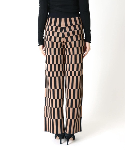 Three Four Time（ｽﾘｰﾌｫｰﾀｲﾑ）の「【Limue】ニットジャガードパンツ（その他パンツ・レディース・ブラウン/グレー・FREE）」の7枚目の写真