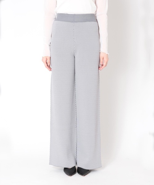 Three Four Time（ｽﾘｰﾌｫｰﾀｲﾑ）の「【Limue】ニットジャガードパンツ（その他パンツ・レディース・ブラウン/グレー・FREE）」の12枚目の写真