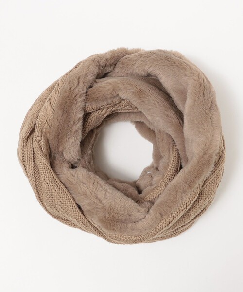 SHIPS（シップス）の「SHIPS:〈手洗い可能〉ケーブル ボア スヌード（ネックウォーマー/スヌード・メンズ・ブラック/ベージュ/ネイビー/グレー・ONE SIZE）」の5枚目の写真