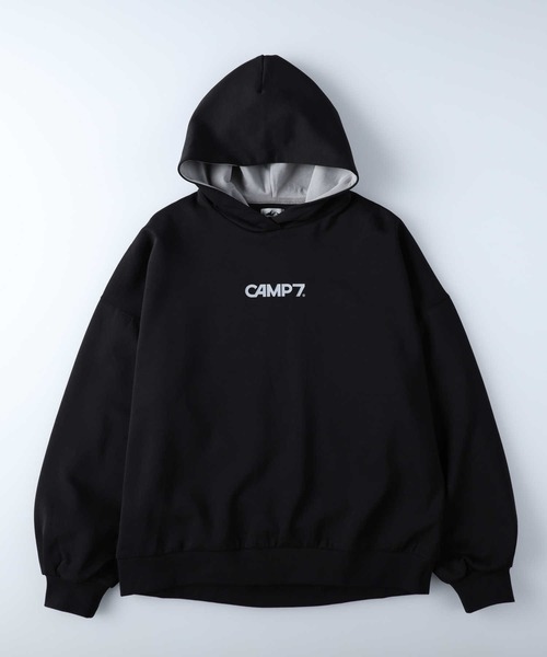 CAMP7（キャンプセブン）の「【CAMP7】３段ロゴエンボスパーカー（パーカー・レディース・ベージュ/ブラック/ブルー・M/L）」の7枚目の写真