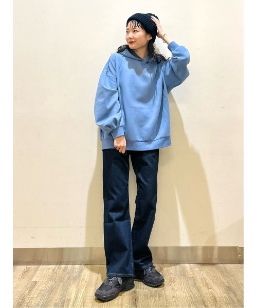 CAMP7（キャンプセブン）の「【CAMP7】３段ロゴエンボスパーカー（パーカー・レディース・ベージュ/ブラック/ブルー・M/L）」の20枚目の写真