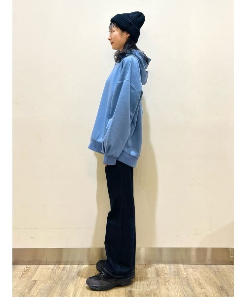 CAMP7（キャンプセブン）の「【CAMP7】３段ロゴエンボスパーカー（パーカー・レディース・ベージュ/ブラック/ブルー・M/L）」の21枚目の写真