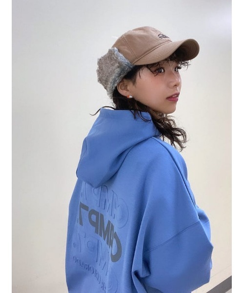 CAMP7（キャンプセブン）の「【CAMP7】３段ロゴエンボスパーカー（パーカー・レディース・ベージュ/ブラック/ブルー・M/L）」の18枚目の写真