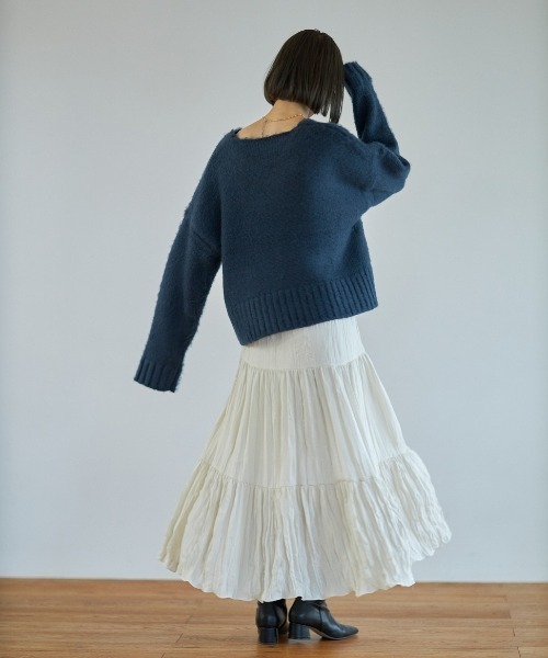 Reurie'（レウリィ）の「フラッフィーカラーニット/origial fluffy color knit（ニット/セーター・レディース・ネイビー/ベージュ/ピンク/マスタード/テラコッタ・FREE）」の16枚目の写真