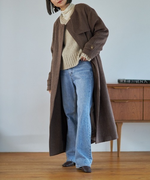 Reurie'（レウリィ）の「フラッフィーカラーニット/origial fluffy color knit（ニット/セーター・レディース・ネイビー/ベージュ/ピンク/マスタード/テラコッタ・FREE）」の15枚目の写真