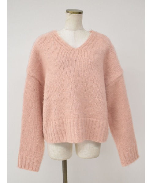 ニット/セーター PAINT CHECK FLUFFY KNIT ROPE' PICNIC（ロペ ピクニック） ニット セーター fluffy knit