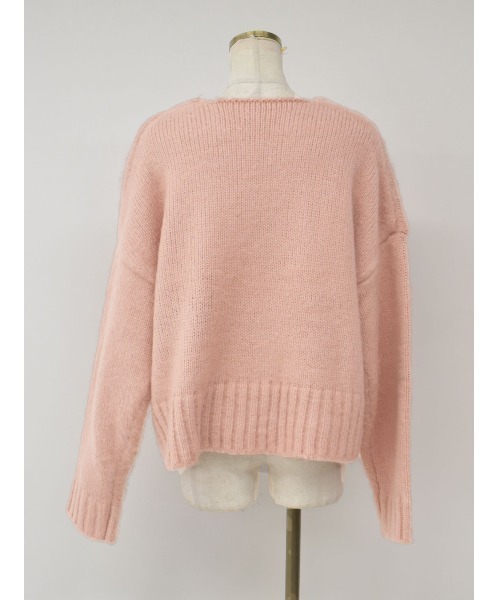Reurie'（レウリィ）の「フラッフィーカラーニット/origial fluffy color knit（ニット/セーター・レディース・ネイビー/ベージュ/ピンク/マスタード/テラコッタ・FREE）」の20枚目の写真