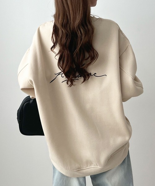 Futier land（フューティアランド）の「肌に優しい大人スウェット。バック刺繍ロゴスウェットプルオーバー（スウェット・レディース・チャコールグレー/ネイビー/グレー/モカ/グリーン/ブルー/アイボリー/グリーン系その他・FREE/X-LARGE）」の11枚目の写真