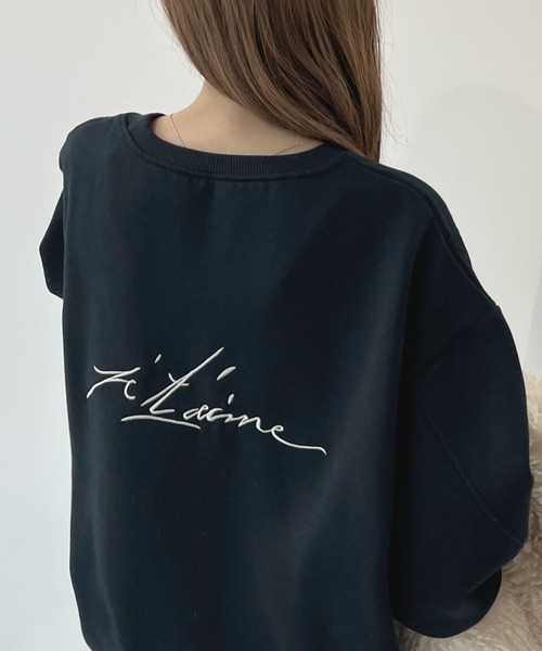 Futier land（フューティアランド）の「肌に優しい大人スウェット。バック刺繍ロゴスウェットプルオーバー（スウェット・レディース・チャコールグレー/ネイビー/グレー/モカ/グリーン/ブルー/アイボリー/グリーン系その他・FREE/X-LARGE）」の22枚目の写真