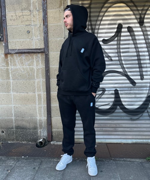 CHOOSE(チューズ)の「CHOOSE 裏起毛 カン刺繍 プルパーカー 【セットアップ対応】 / ヘビーウェイト スウェット パーカー(パーカー・メンズ・ネイビー/ブラック/グレー・M/L/XL)」の2枚目の写真