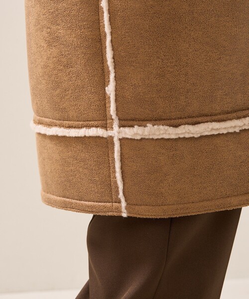 FREAK'S STORE（フリークスストア）の「フェイクムートンジャケット（ムートンコート・レディース・キャメル/ブラック・ﾌﾘ-）」の14枚目の写真