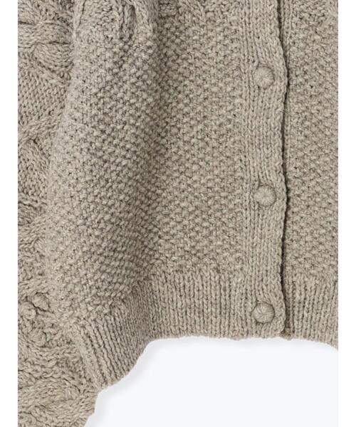 TSUHARU by Samansa Mos2（ツハルバイサマンサモスモス）の「ペルーニット柄編みカーディガン（カーディガン/ボレロ・レディース・オフホワイト/モカ・ﾌﾘ-）」の6枚目の写真