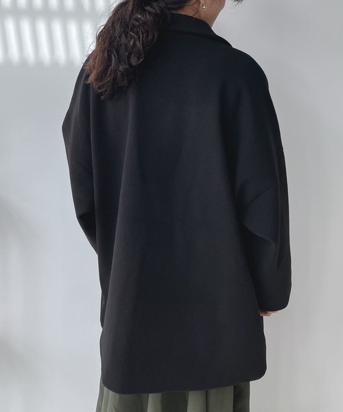 AS KNOW AS plus（アズノゥアズプラス）の「♪ミドルチェスターコート（チェスターコート・レディース・モカ/ラベンダー/アイボリー/ブラック・FREE）」の14枚目の写真