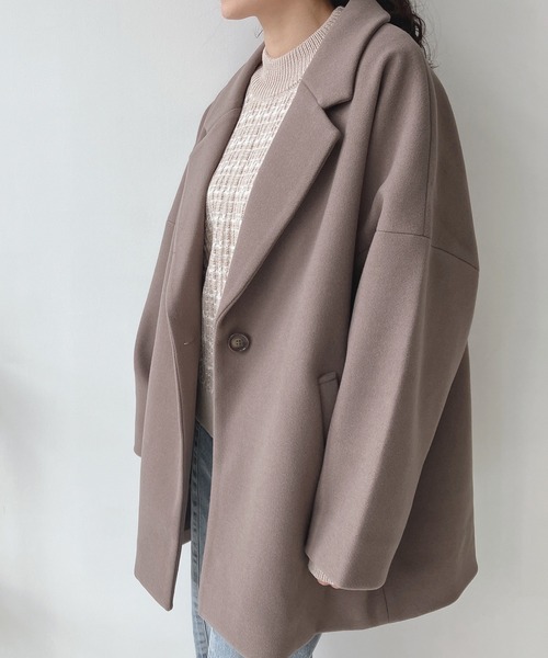 AS KNOW AS plus（アズノゥアズプラス）の「♪ミドルチェスターコート（チェスターコート・レディース・モカ/ラベンダー/アイボリー/ブラック・FREE）」の16枚目の写真