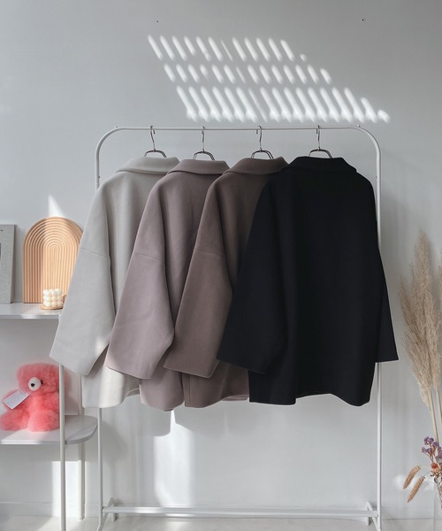 AS KNOW AS plus（アズノゥアズプラス）の「♪ミドルチェスターコート（チェスターコート・レディース・モカ/ラベンダー/アイボリー/ブラック・FREE）」の20枚目の写真