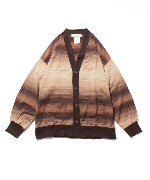 REMI RELIEF（レミレリーフ）の「REMI RELIEF/レミレリーフ ネイティブボーダーカーデ B柄（カーディガン/ボレロ・メンズ・ブラウン系その他/パープル系その他/マルチ・XL/L/M）」の11枚目の写真