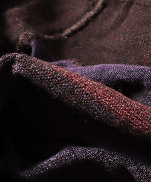 REMI RELIEF（レミレリーフ）の「REMI RELIEF/レミレリーフ ネイティブボーダーカーデ B柄（カーディガン/ボレロ・メンズ・ブラウン系その他/パープル系その他/マルチ・XL/L/M）」の10枚目の写真