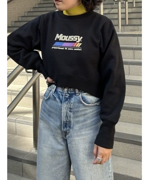MOUSSY(マウジー)の「90S MOUSSY CROPPED プルオーバー(スウェット・レディース・グリーン/ブラック/杢グレー/オフホワイト・FREE)」の20枚目の写真