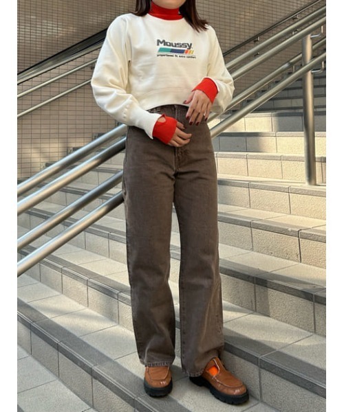 MOUSSY(マウジー)の「90S MOUSSY CROPPED プルオーバー(スウェット・レディース・グリーン/ブラック/杢グレー/オフホワイト・FREE)」の21枚目の写真