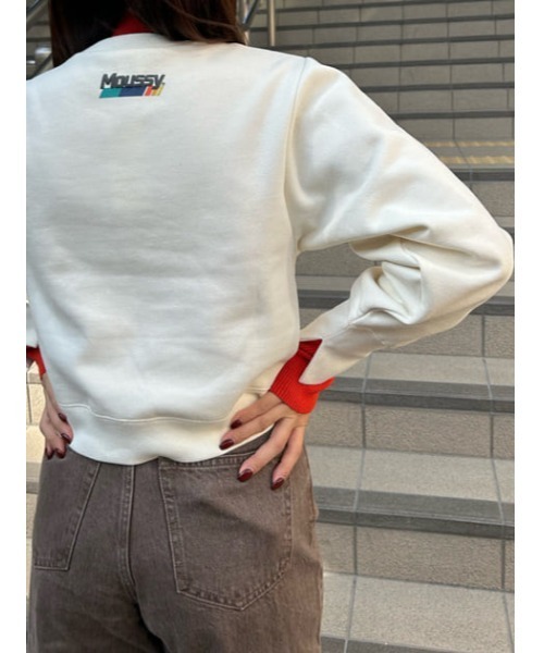 MOUSSY(マウジー)の「90S MOUSSY CROPPED プルオーバー(スウェット・レディース・グリーン/ブラック/杢グレー/オフホワイト・FREE)」の22枚目の写真