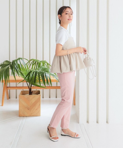 Petitle（プチレ）の「[ 低身長向けサイズ ] 低身長さん向けサイズ　デニムテーパードパンツ（デニムパンツ・レディース・グレー/ネイビー/ホワイト/ライトブルー/ブラック/ライトピンク/アイボリー系/その他/ブルー/ダークブルー・PM/PL/PS/XS.P）」の13枚目の写真