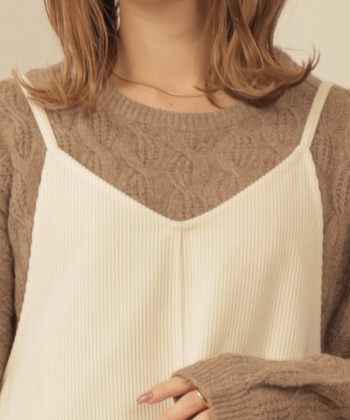 mil(ミル)の「コーデュロイキャミワンピース(ワンピース・レディース・アイボリー/ブラウン・XXS/XS/S)」の7枚目の写真