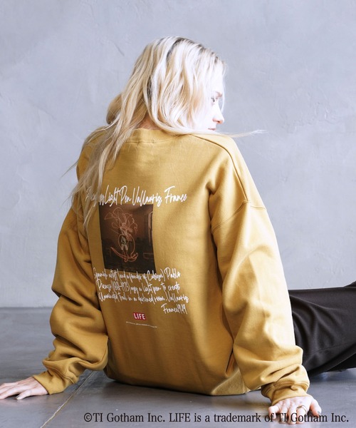 LIFE（ライフ）の「LIFE別注 ピカソフォトプリントスウェット（スウェット・メンズ・ブラック/イエロー/グリーン/グレー系その他・S/M/L）」の4枚目の写真