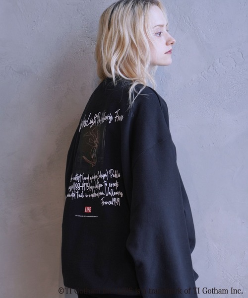 LIFE（ライフ）の「LIFE別注 ピカソフォトプリントスウェット（スウェット・メンズ・ブラック/イエロー/グリーン/グレー系その他・S/M/L）」の5枚目の写真