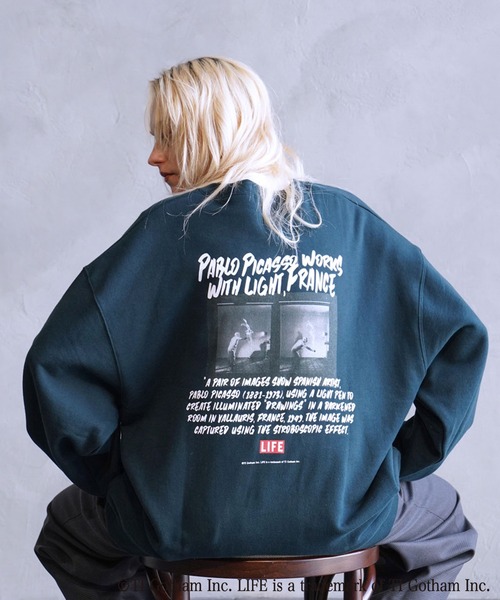 LIFE（ライフ）の「LIFE別注 ピカソフォトプリントスウェット（スウェット・メンズ・ブラック/イエロー/グリーン/グレー系その他・S/M/L）」の16枚目の写真
