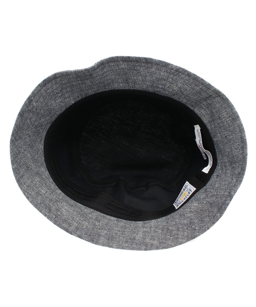 Denime(ドゥニーム)の「OVER DYE DENIM HAT/オーバーダイデニムハット(ハット・メンズ・インディゴブルー/ストライプ・FREE)」の6枚目の写真
