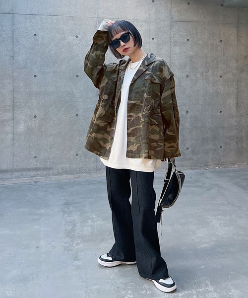 PAGEBOY（ページボーイ）の「マルチWAYミリタリージャケット（ミリタリージャケット・レディース・ブラック/カーキ/オフホワイト/グリーン系その他・FREE）」の9枚目の写真