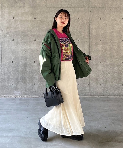 PAGEBOY（ページボーイ）の「マルチWAYミリタリージャケット（ミリタリージャケット・レディース・ブラック/カーキ/オフホワイト/グリーン系その他・FREE）」の17枚目の写真