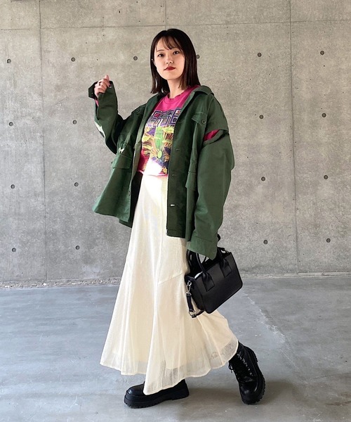 PAGEBOY（ページボーイ）の「マルチWAYミリタリージャケット（ミリタリージャケット・レディース・ブラック/カーキ/オフホワイト/グリーン系その他・FREE）」の18枚目の写真