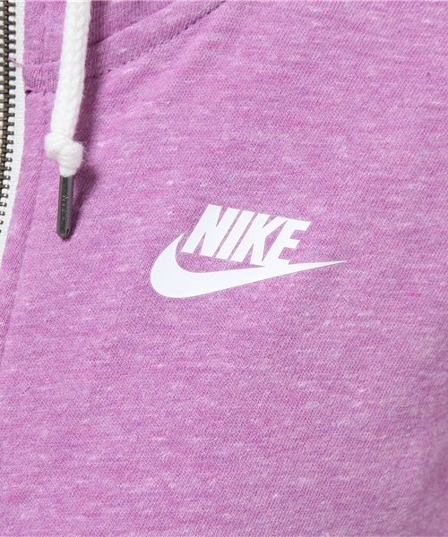 NIKE SPORTSWEAR（ナイキスポーツウェアー）の「ウィメンズ ナイキ グラデーション ジップパーカー NIKE GYM VINTAGE FZ HOODY-D WMNS 684883（パーカー・レディース・パープル/オレンジ/ライトブルー・SMALL/MEDIUM）」の5枚目の写真