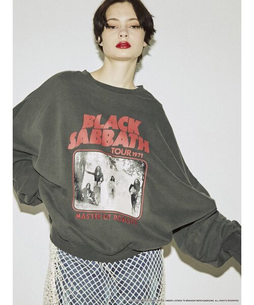jouetie（ジュエティ）の「BLACKSABBATH ルーズプルオーバー【コラボ/スウェット】（スウェット・レディース・ブラック/ピンク/アイボリー・MEDIUM）」の9枚目の写真