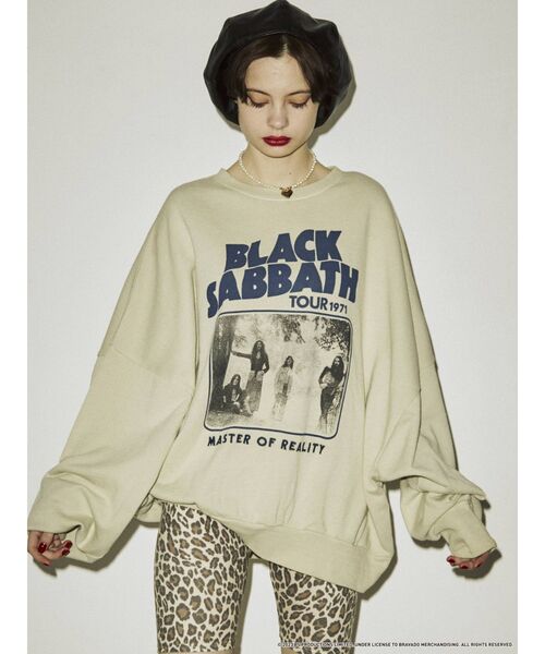 jouetie（ジュエティ）の「BLACKSABBATH ルーズプルオーバー【コラボ/スウェット】（スウェット・レディース・ブラック/ピンク/アイボリー・MEDIUM）」の18枚目の写真